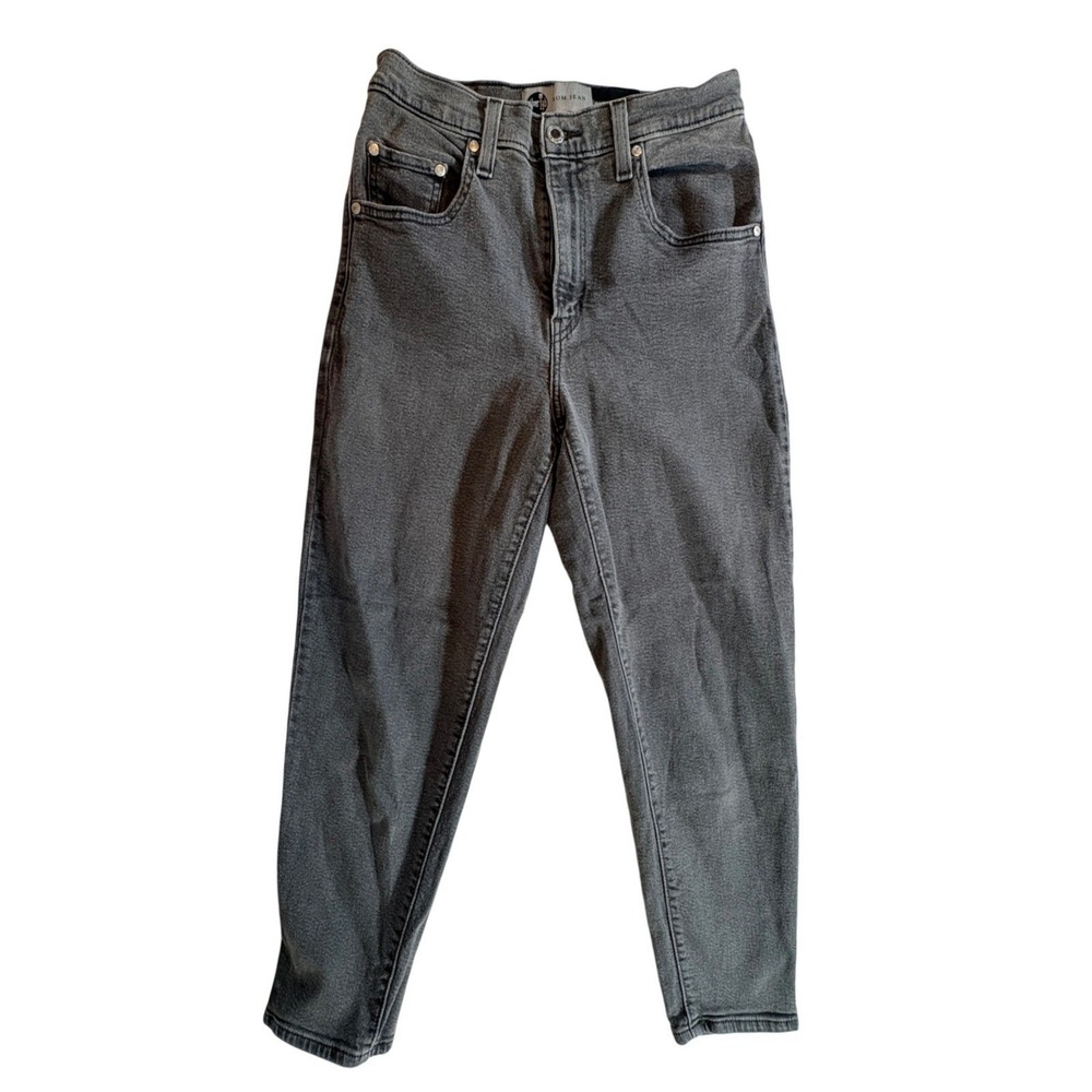 Levi's SilverTab Mom Jeans Womens 28 Gray High Waisted‎ Tapered Relaxed Denim